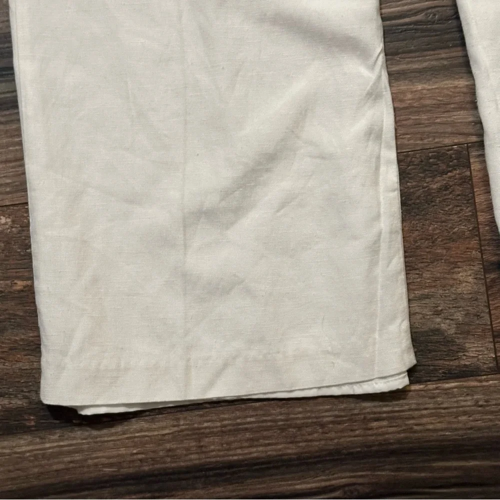 Aqua cotton and linen lined pants size XS - Picture 11 of 13